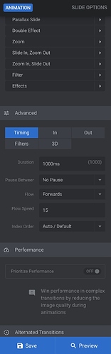 Revolution Slider Timing Duration