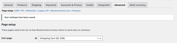 WooCommerce Settings