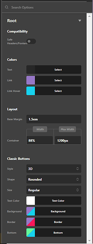 x theme options