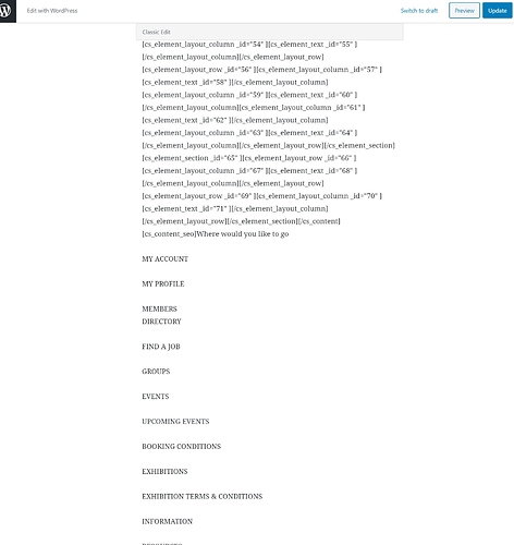page formating