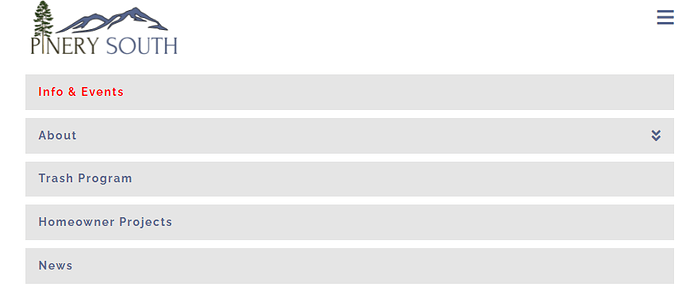 Mobile navigation menu - correct on production site without update