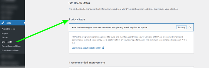 Site-Health-Status-‹-Paul-Maxwell-—-WordPress