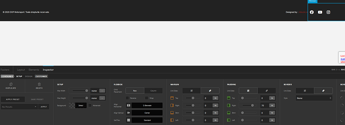 settings for the third container