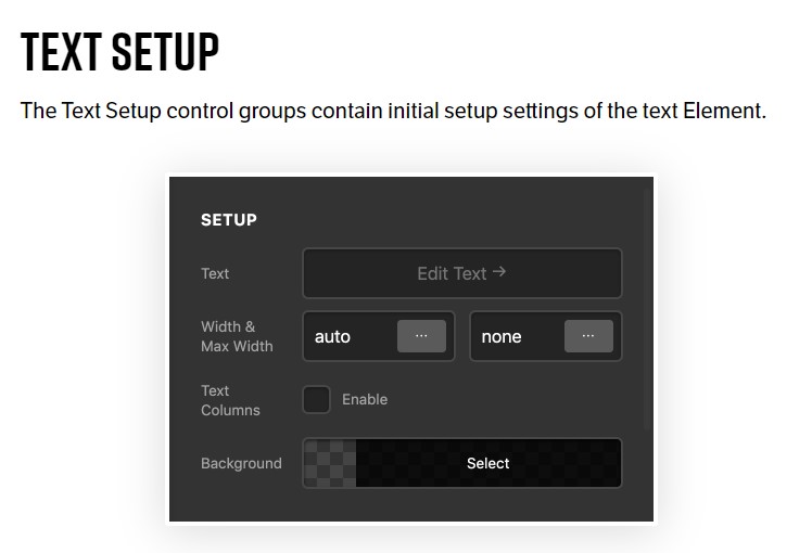 text-setup