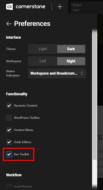 Relax-Page-Cornerstone