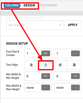 colom-text-setting