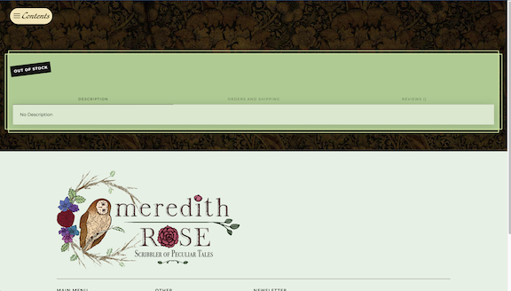 Cart page on Live Site