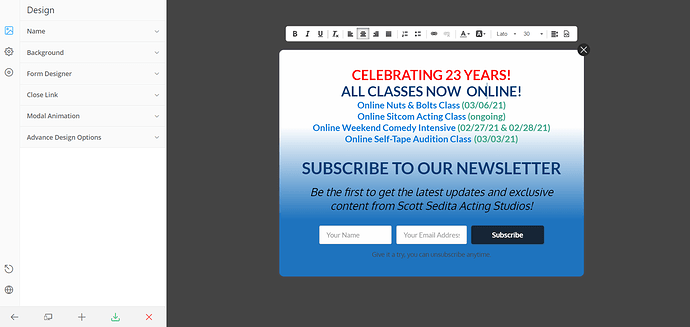 Modal-Popup-Designer-‹-Scott-Sedita-Acting-Studios-—-WordPress