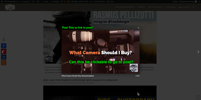 Clickable Link To Self Post In The Grid Lightbox Items Support Themeco Forum