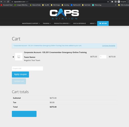 screenshot cart
