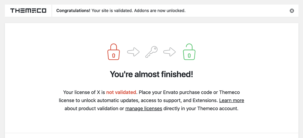Unable to validate