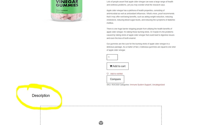 Product Page Descriptions