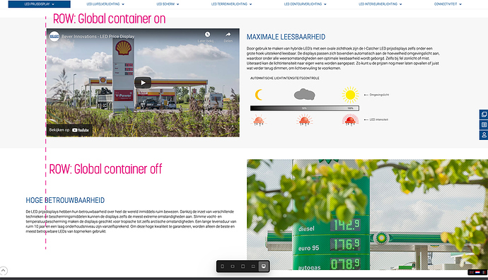 Global Container on and off