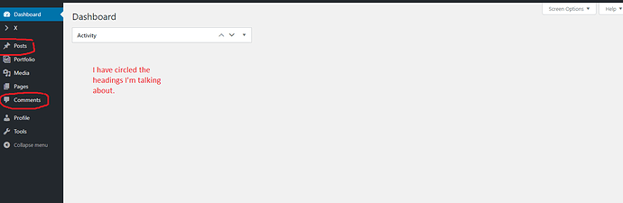 Make headings invisible