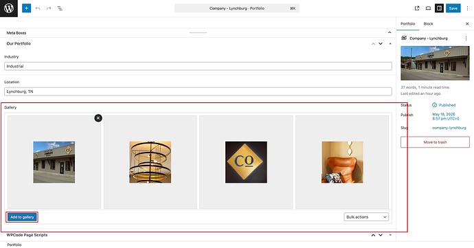 Edit Portfolio “Company – Lynchburg” ‹ OLG Services — WordPress