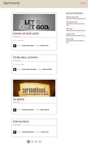 Sermon Listing Page 1