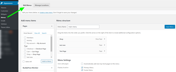 Menus-‹-Pro-—-WordPress