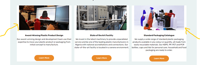 Pictures not fitting column