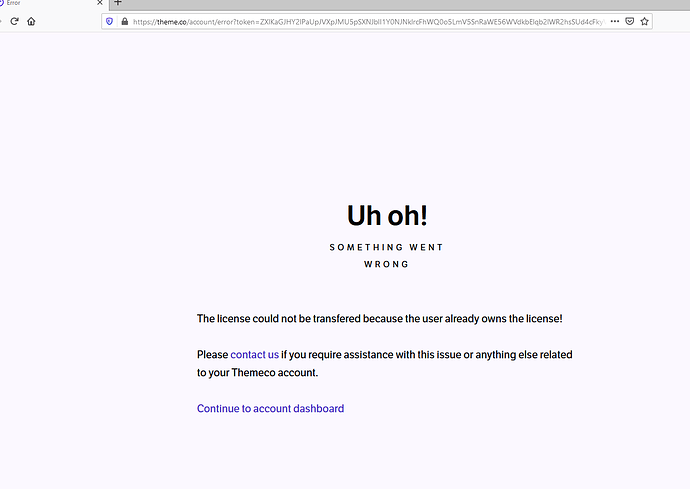 themeco link account failure
