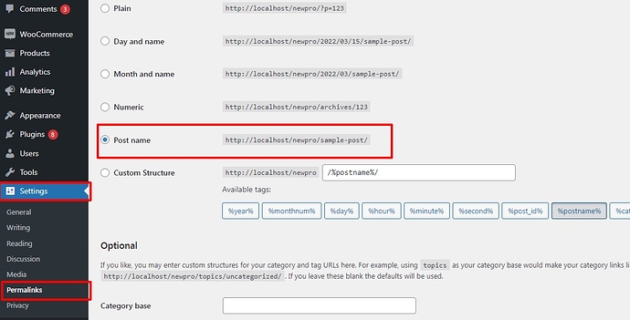 Permalink-Settings-‹-TEST-—-WordPress