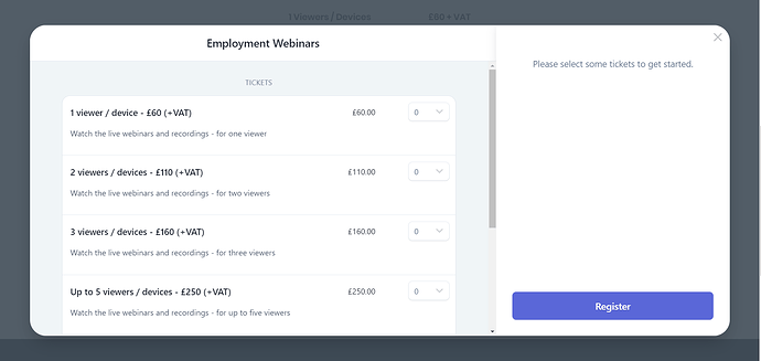 Registration   Employment Webinars