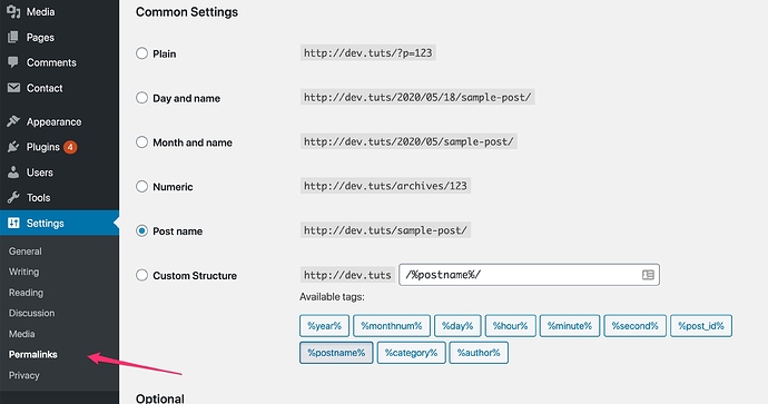 Permalink_Settings_‹X_Dev_Tutorials—_WordPress