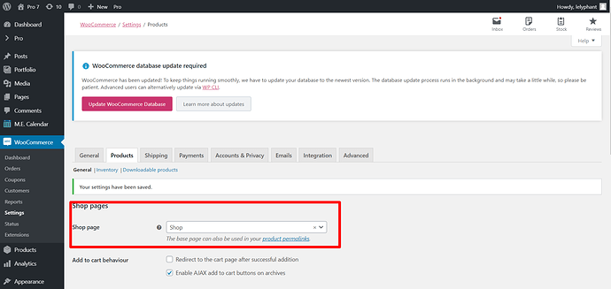 WooCommerce settings ‹ Pro 7 — WordPress
