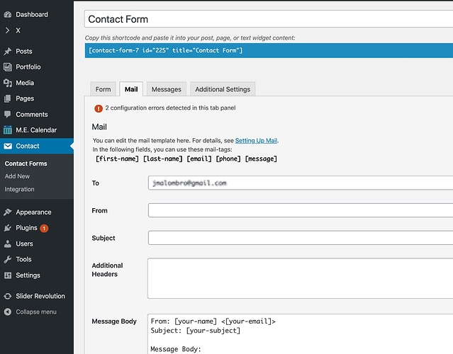 Edit_Contact_Form_‹X_Dev_Tutorials—_WordPress