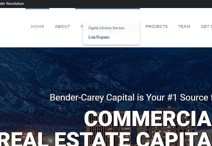 BCC website sub menu issue