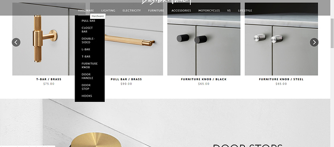 header menu