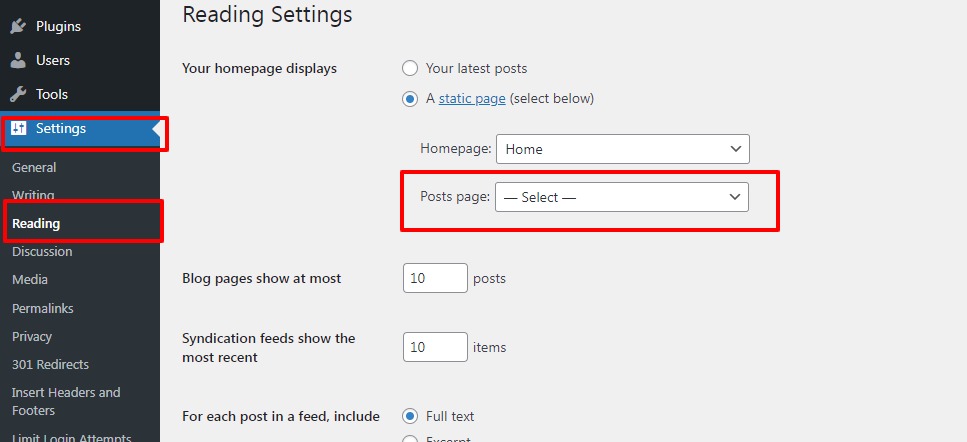 Reading-Settings-‹-Tobias-Read-for-Governor-—-WordPress