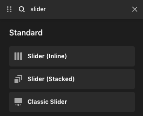 sliders